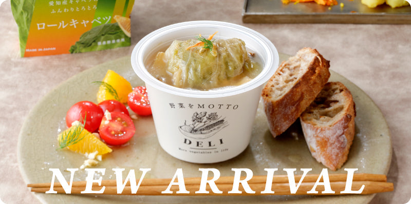 野菜をMOTTO 野菜DELIシリーズ 愛知県産キャベツのふんわりとろとろロールキャベツ新発売