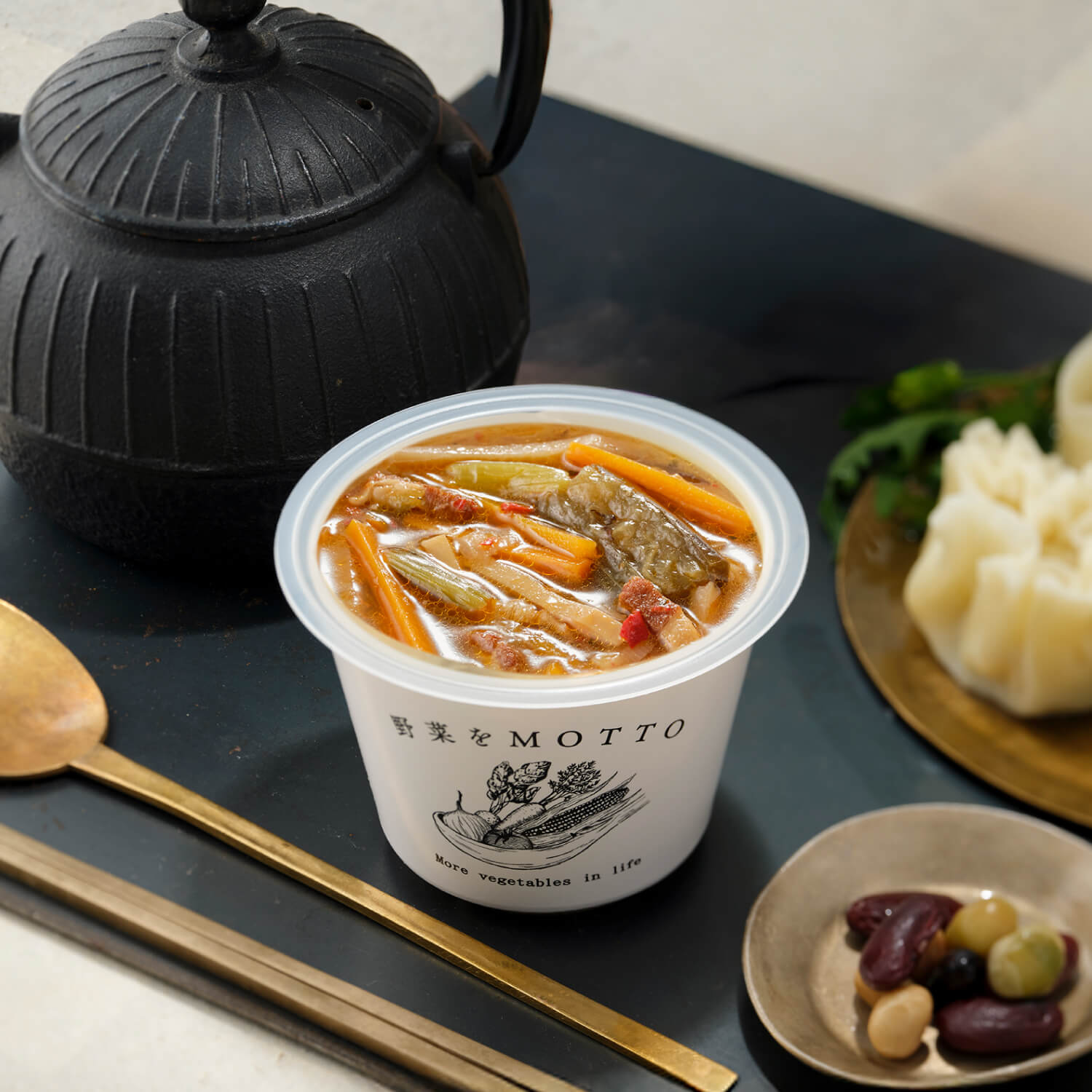 たけのこときくらげ4種の野菜の黒酢仕立て酸辣湯｜【公式】野菜をMOTTO