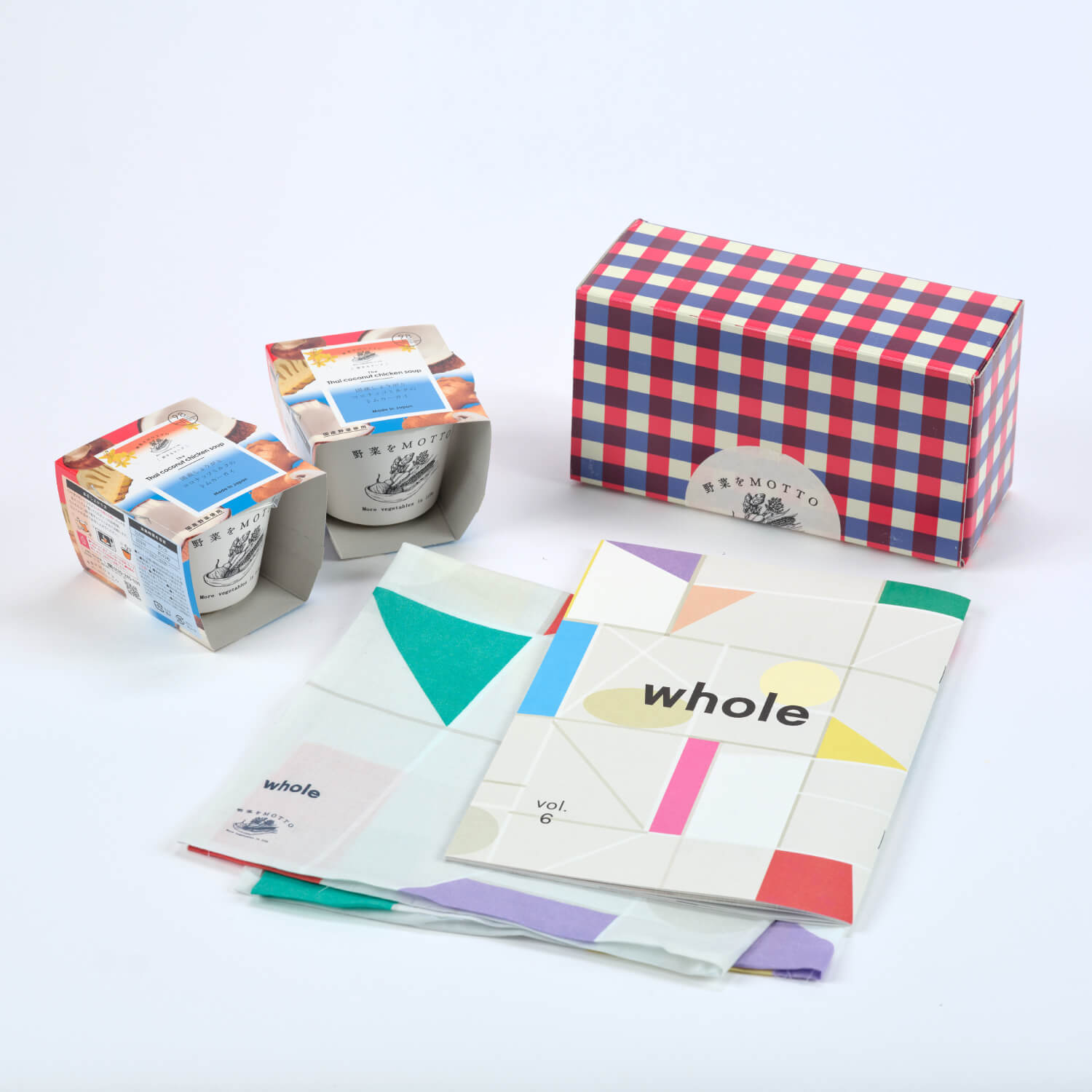 【数量限定】スープ2個 ギフトボックスセット (whole、バンダナ付き)