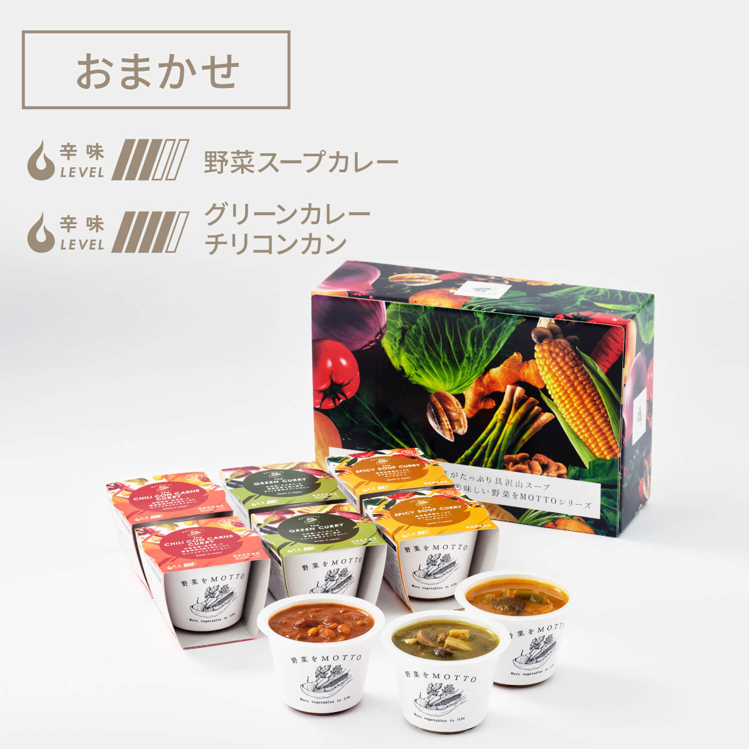 野菜をMOTTOカレー3種6個セット