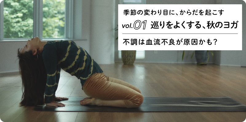不調は血流不良が原因かも？｜季節の変わり目に、からだを起こす巡りをよくする、秋のヨガ vol.01