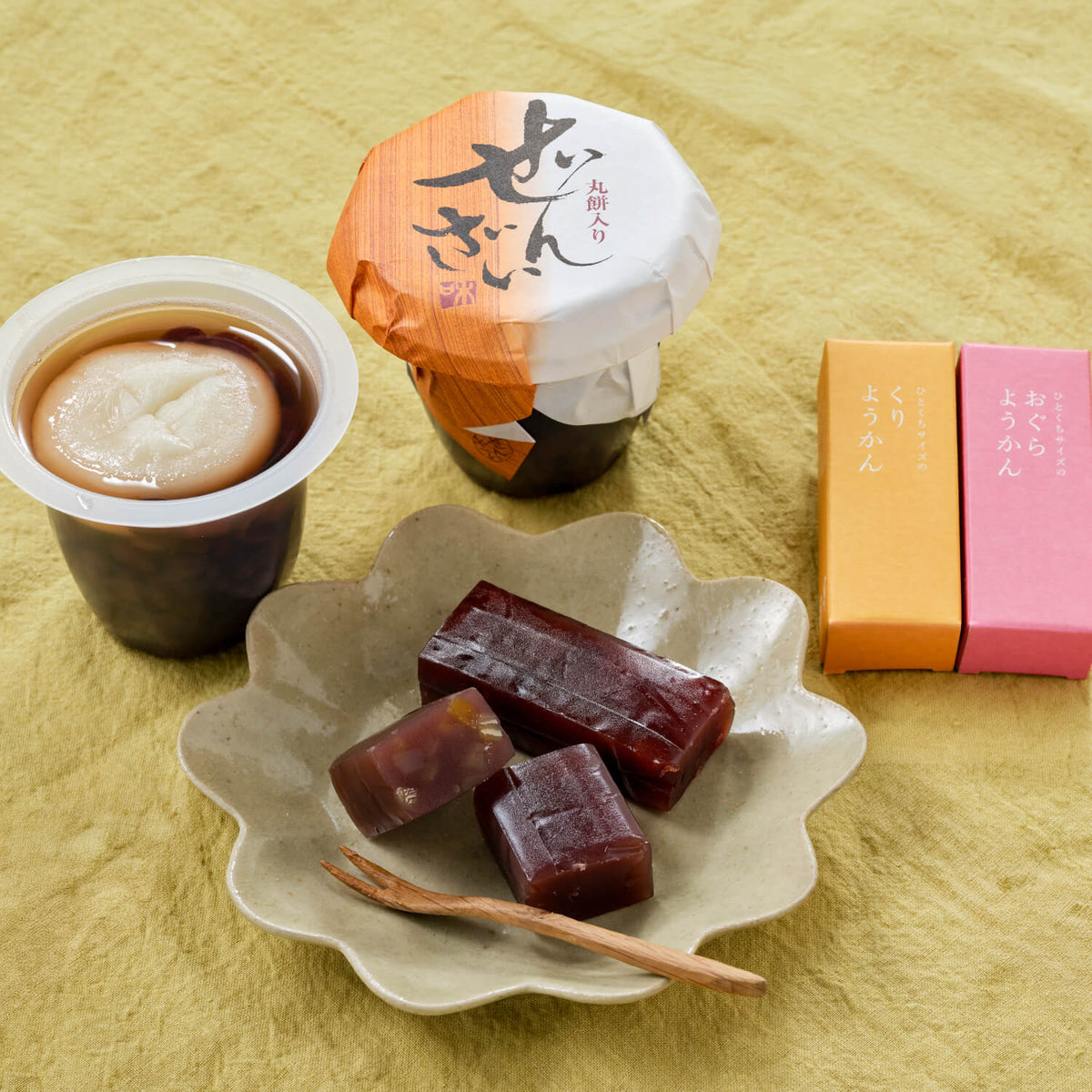 【敬老の日限定】ぜんざい・羊羹付き4個ギフトセット